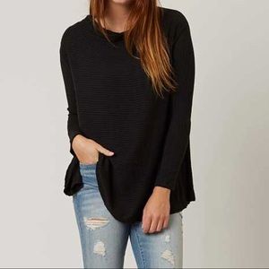 Free People ‘Love Split’ Open Back Pullover Black